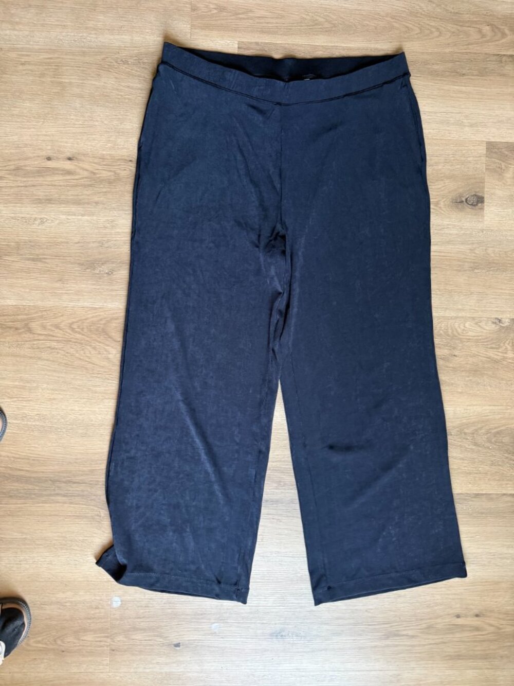 NWT Chico's Travelers Wide Leg Pocket Pants Black Size 3 XL Regular